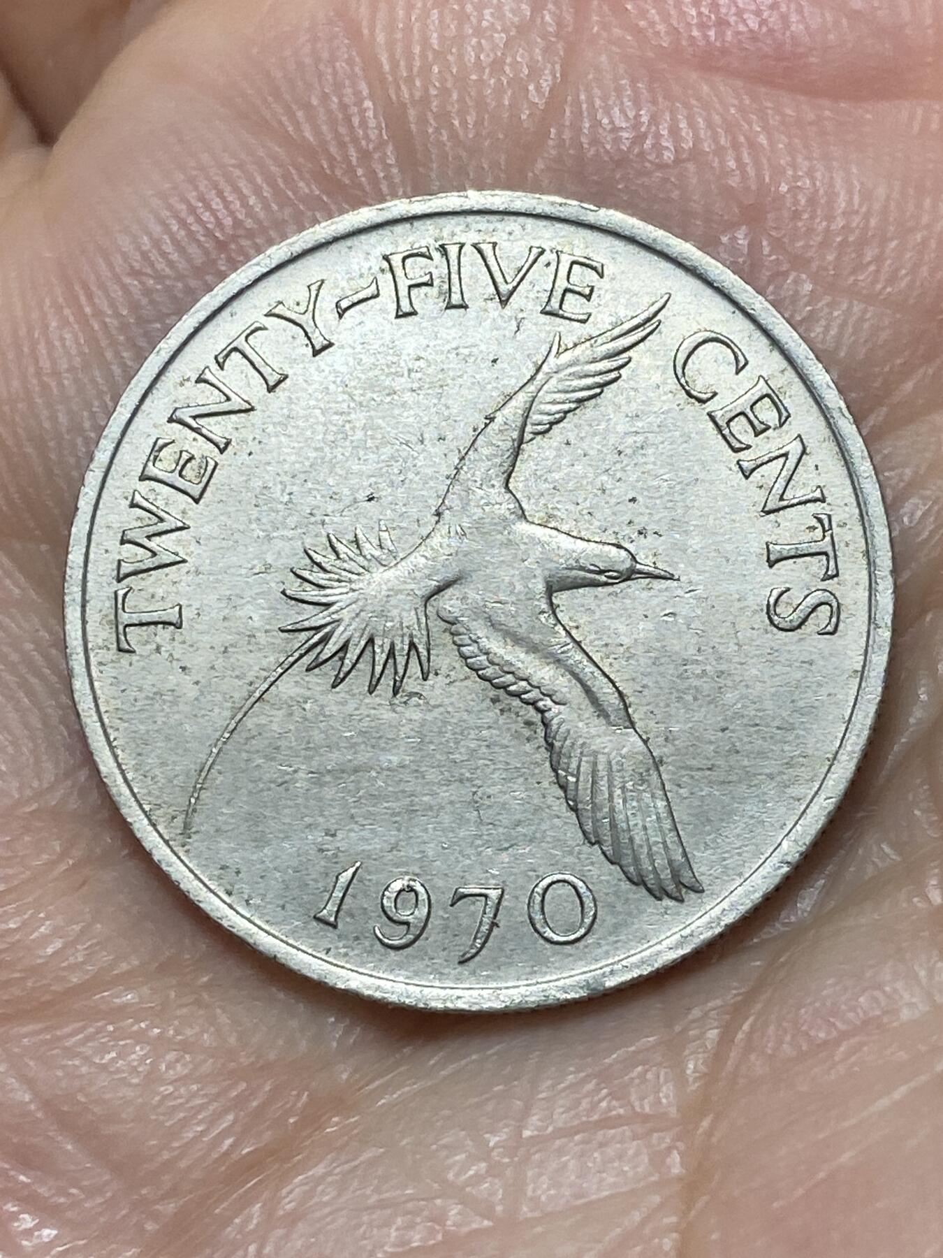 2026年第二十七场(总第一百九十六场）外国好品散币场(免佣金) 百慕大🇧🇲1970年25分(第一版)