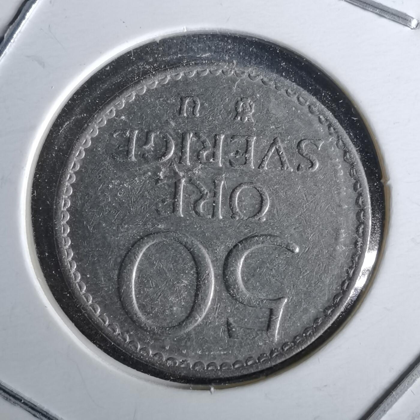 沼泽如烟--第993场 瑞典1963年50欧尔