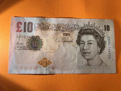 世界各国纸币拍卖 - 英国2000年 10英镑实物图