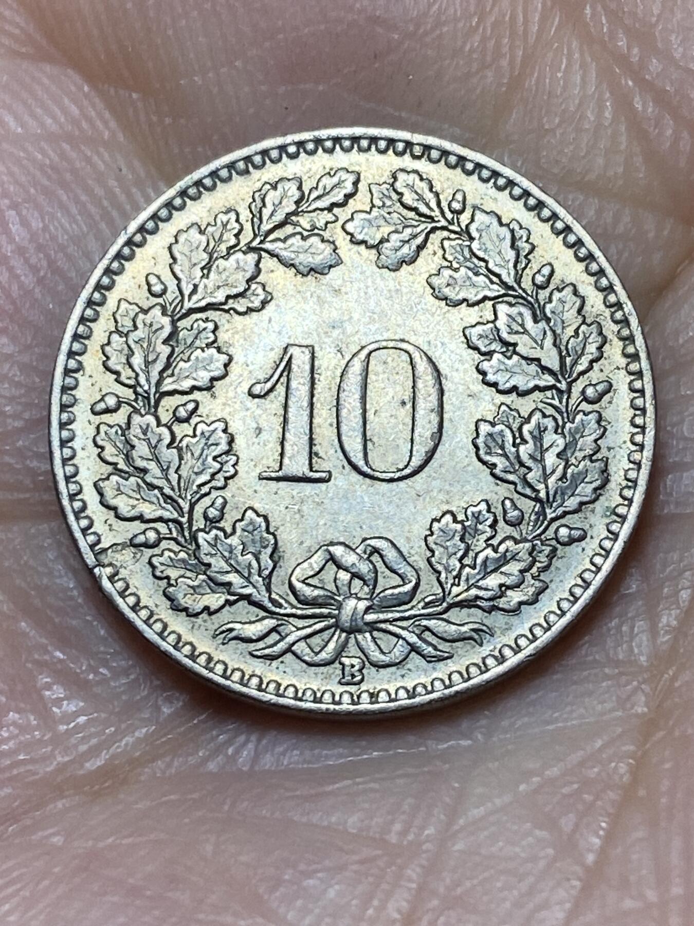 2026年第二十七场(总第一百九十六场）外国好品散币场(免佣金) 瑞士🇨🇭1952年10拉彭(第二版，B标伯尔尼造)