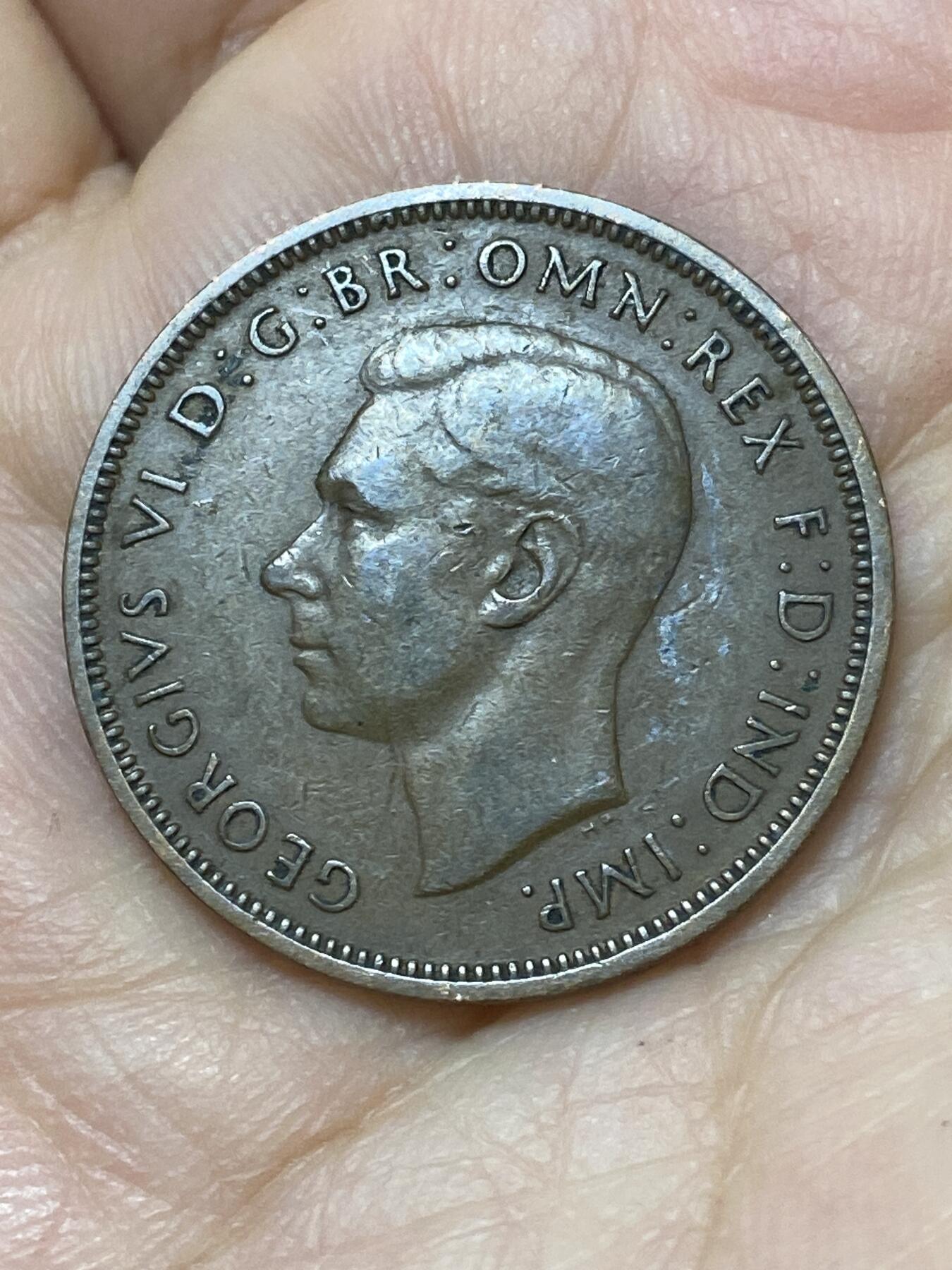 2026年第二十七场(总第一百九十六场）外国好品散币场(免佣金) 英国🇬🇧1947年半便士(乔治六世第一版)