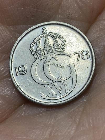 2026年第二十六场(总第一百九十五场）外国好品散币场(免佣金) - 瑞典🇸🇪1978年25欧尔(卡尔十六世古斯塔夫，第一版，U标)