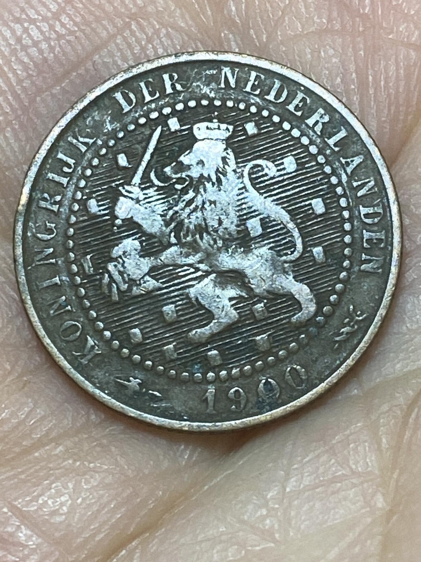 2026年第二十六场(总第一百九十五场）外国好品散币场(免佣金) 荷兰🇳🇱1900年1分(威廉明娜女王第一版关门年，Halberd–长戟标，Large date–大日期版)