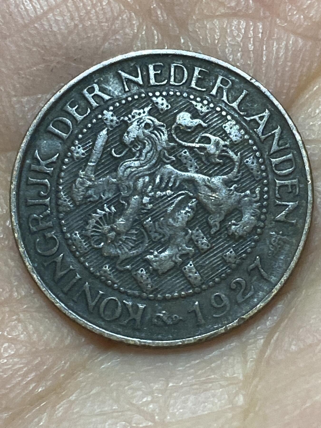 2026年第二十六场(总第一百九十五场）外国好品散币场(免佣金) 荷兰🇳🇱1927年1分(威廉明娜女王第六版，Seahorse –海马标)