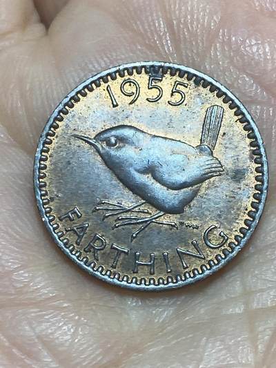 2026年第二十六场(总第一百九十五场）外国好品散币场(免佣金) - 英国🇬🇧1955年1法新(伊丽莎白二世青年桂冠第二版，仅发行3年)