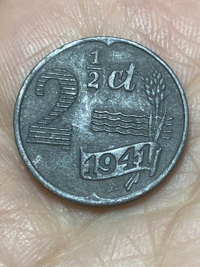 2026年第二十六场(总第一百九十五场）外国好品散币场(免佣金) - 少见品种–荷兰🇳🇱1941年2.5分(二战德国占领时期)