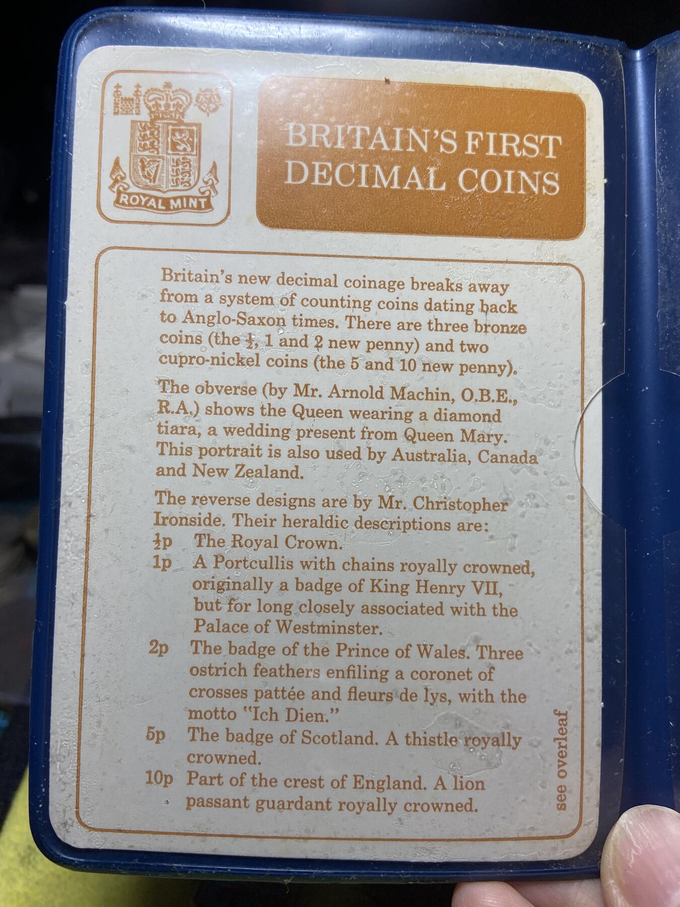 2026年第二十七场(总第一百九十六场）外国好品散币场(免佣金) 英国🇬🇧十进制首发年原册套币5枚