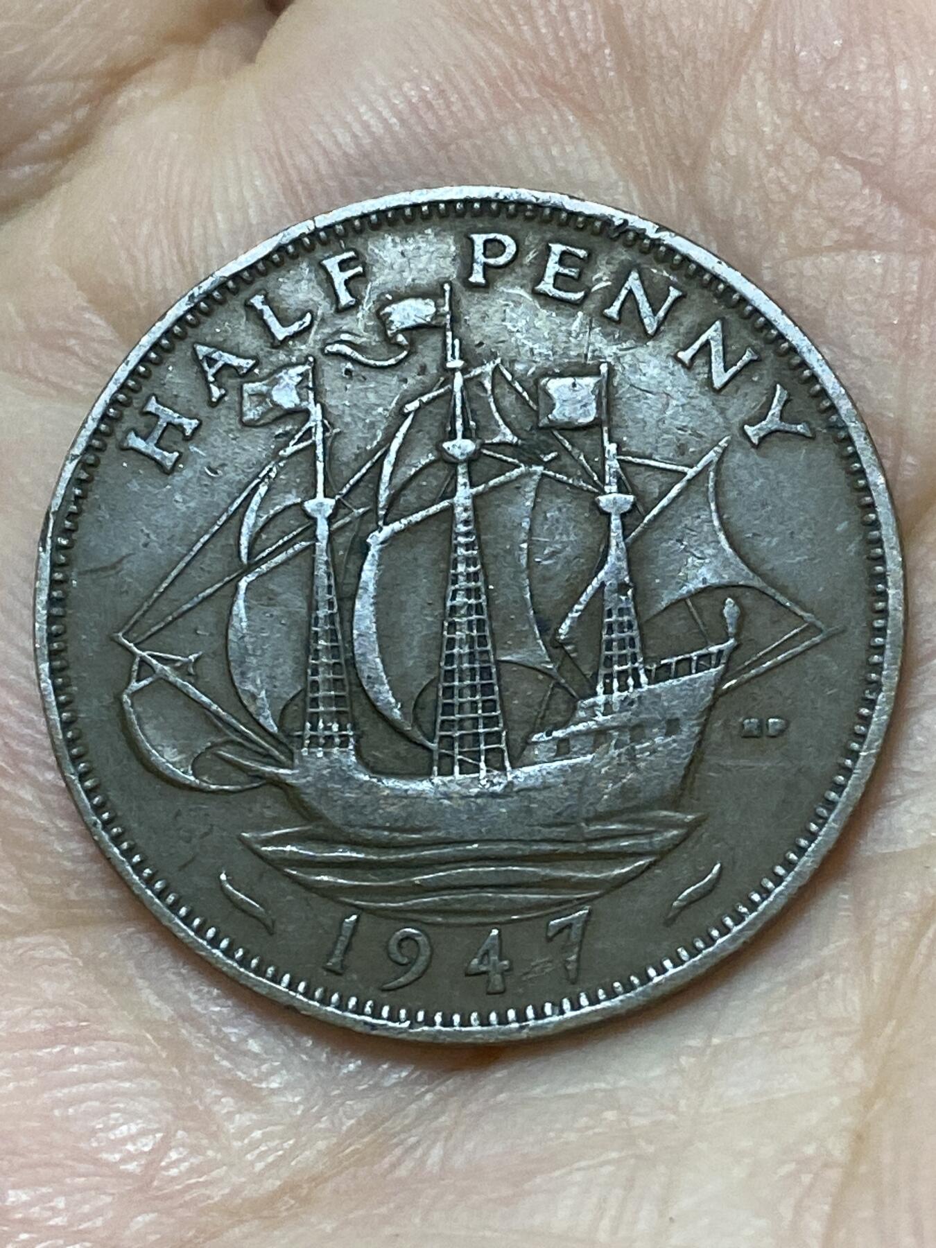 2026年第二十七场(总第一百九十六场）外国好品散币场(免佣金) 英国🇬🇧1947年半便士(乔治六世第一版)