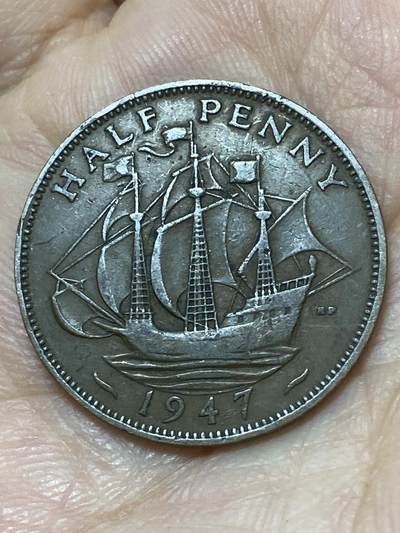 2026年第二十七场(总第一百九十六场）外国好品散币场(免佣金) - 英国🇬🇧1947年半便士(乔治六世第一版)