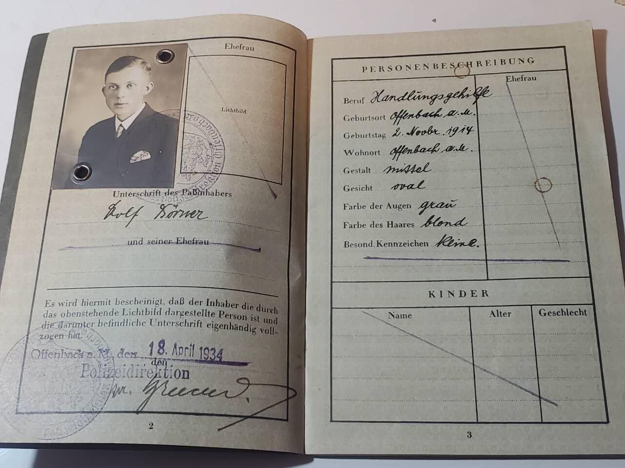 韵星假日军品类拍卖第41期 -- Rimey Holidays Militaria Auction 41 魏玛共和国-德意志第三帝国护照 保存完好