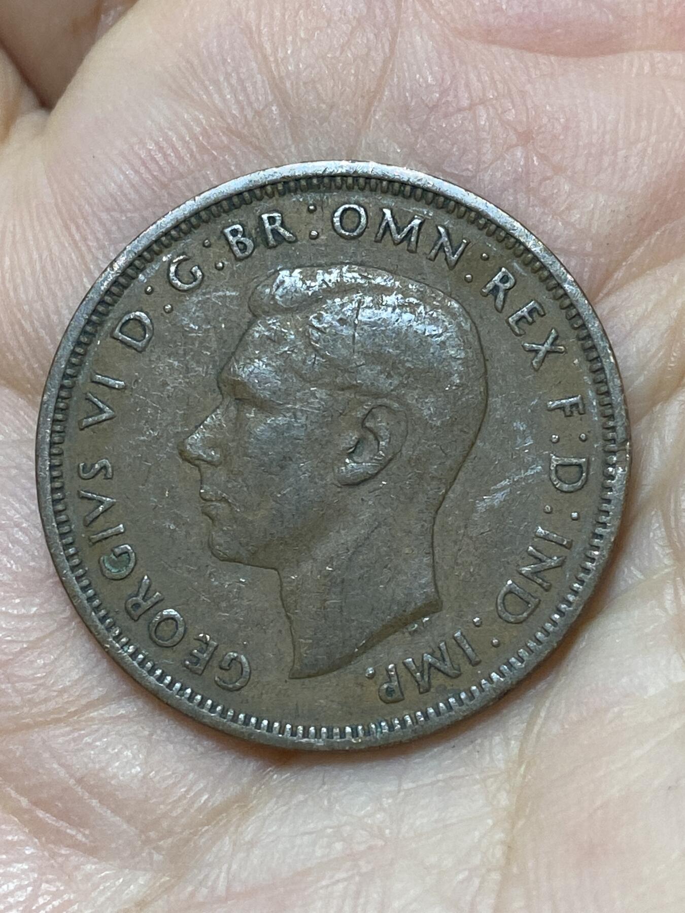 2026年第二十七场(总第一百九十六场）外国好品散币场(免佣金) 英国🇬🇧1945年半便士(乔治六世第一版)