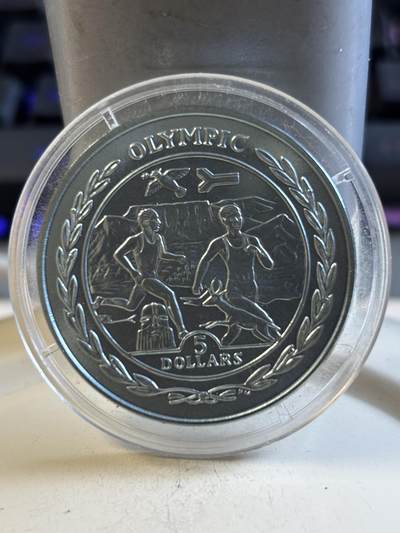 第191期拍卖 - 维尔京群岛2009北京奥运系列跑步绿色钛纪念币