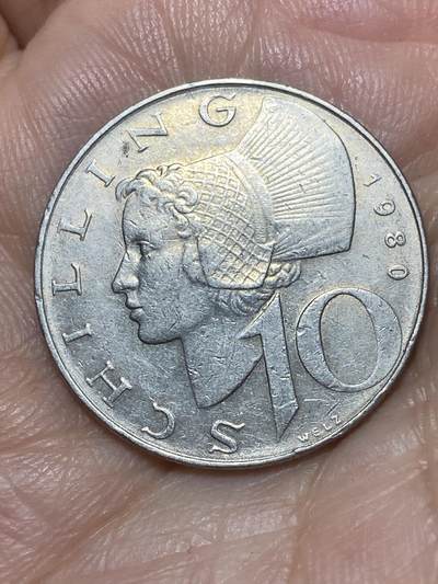 2026年第二十六场(总第一百九十五场）外国好品散币场(免佣金) - 奥地利🇦🇹1980年10先令(二战后共和国第二套第二版)