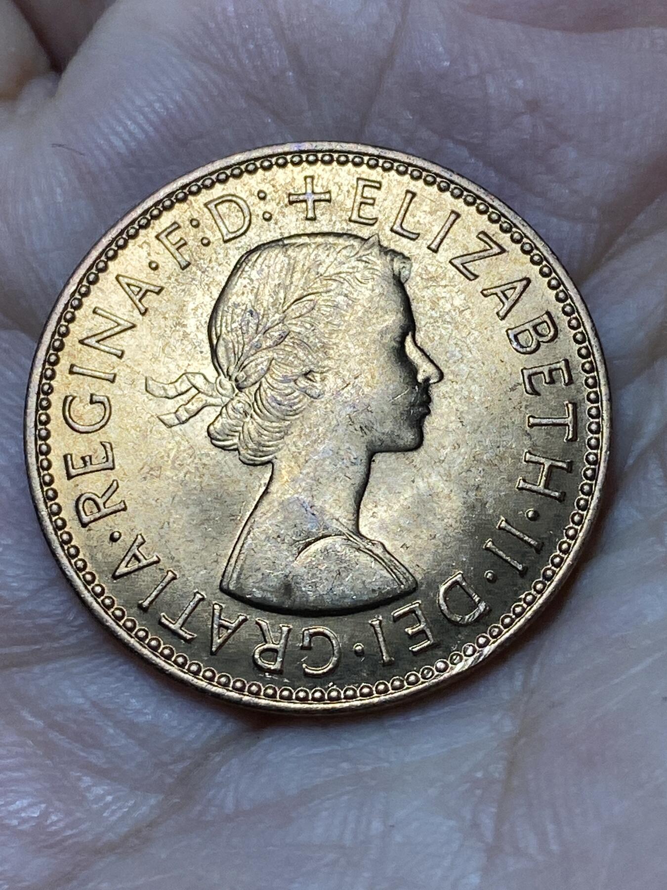 2026年第二十七场(总第一百九十六场）外国好品散币场(免佣金) 原光好品–英国🇬🇧1967年半便士(伊丽莎白二世青年桂冠第二版，普制币关门年)