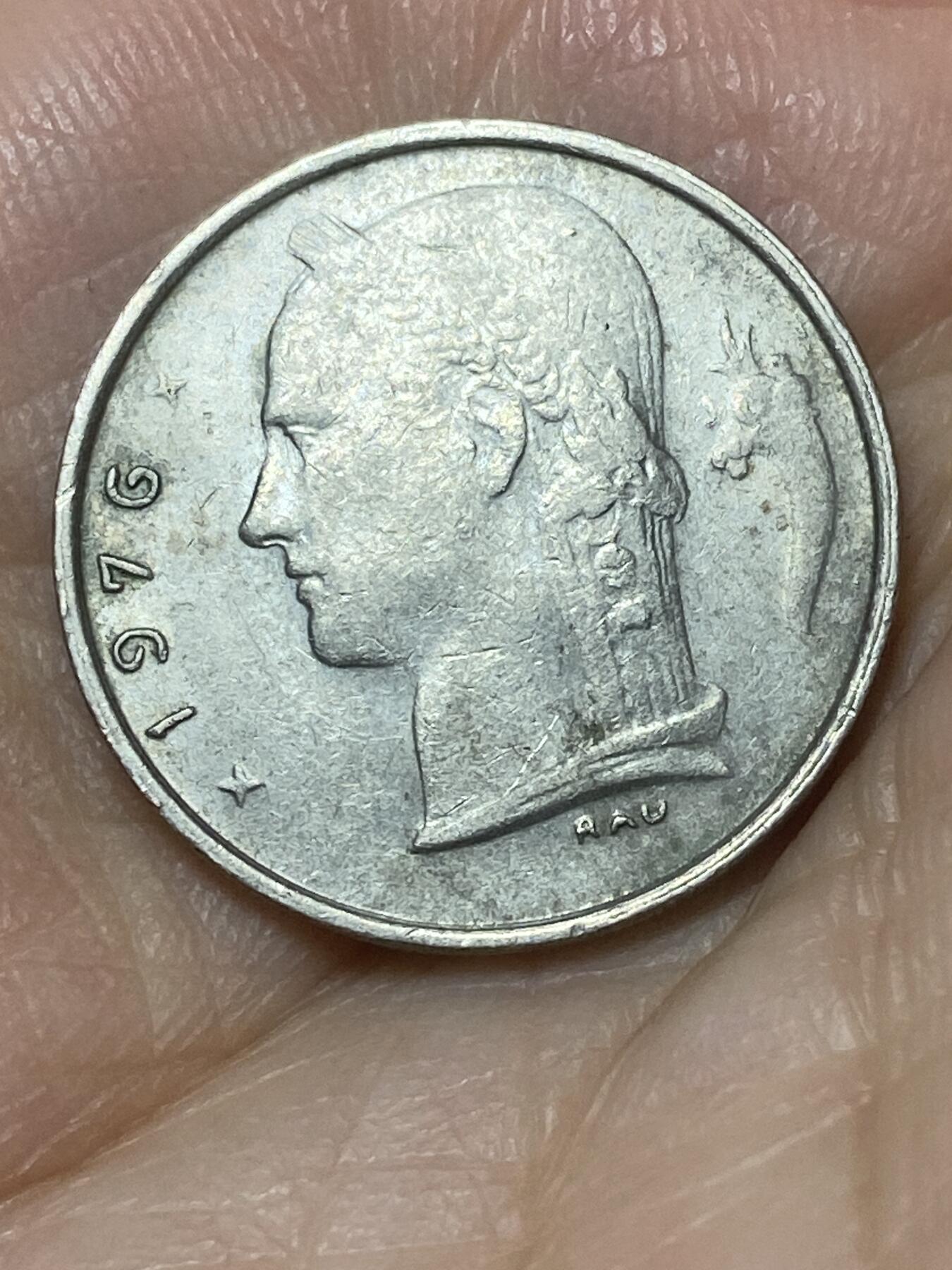 2026年第二十六场(总第一百九十五场）外国好品散币场(免佣金) 比利时🇧🇪1976年1法郎(博杜安一世，法语版)