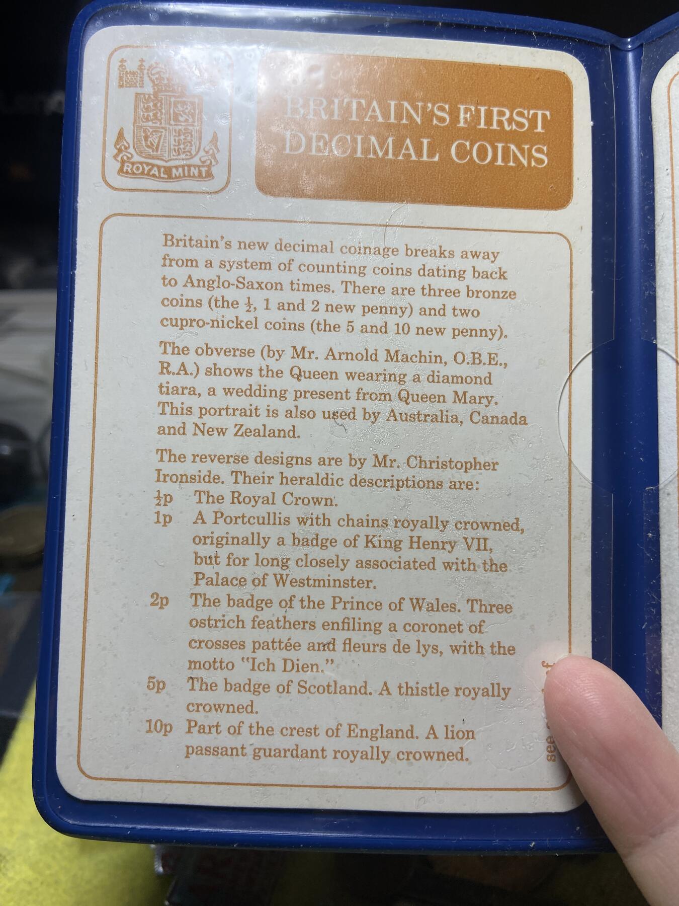 2026年第二十七场(总第一百九十六场）外国好品散币场(免佣金) 英国🇬🇧十进制首发年原册套币5枚