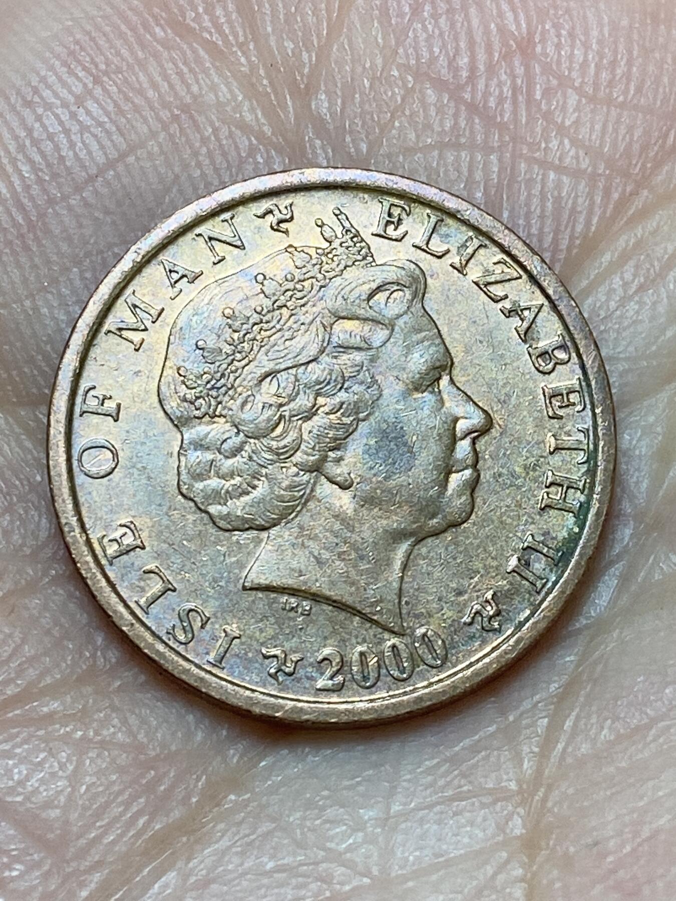 2026年第二十七场(总第一百九十六场）外国好品散币场(免佣金) 英属马恩岛🇮🇲2000年1便士(伊丽莎白二世老年第二套)