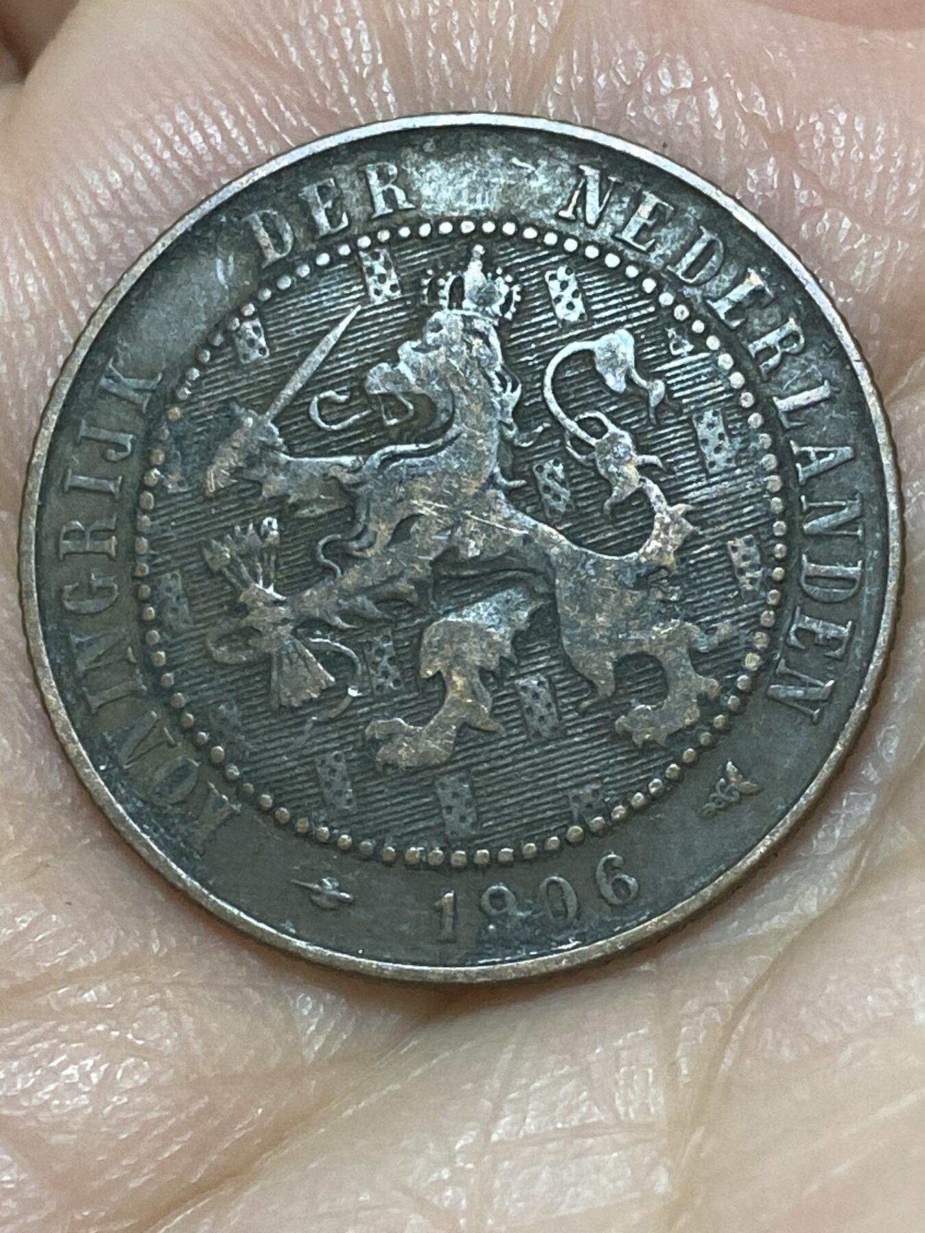 2026年第二十六场(总第一百九十五场）外国好品散币场(免佣金) 荷兰🇳🇱1906年2.5分(威廉明娜女王第二版关门年，Halberd–长戟标)