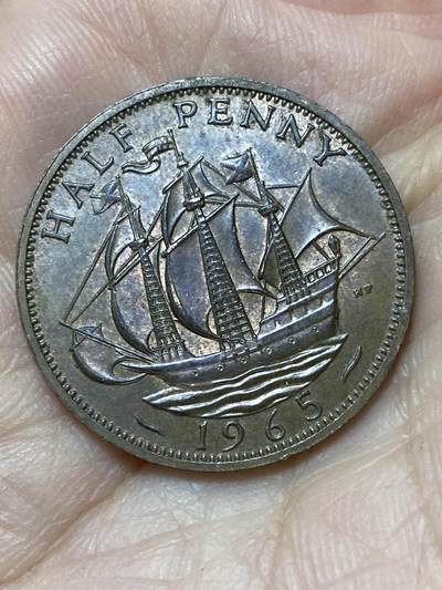 2026年第二十七场(总第一百九十六场）外国好品散币场(免佣金) - 英国🇬🇧1965年半便士(伊丽莎白二世青年桂冠第二版)