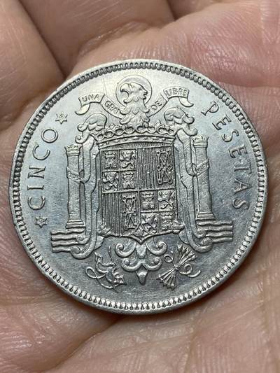 2026年第二十七场(总第一百九十六场）外国好品散币场(免佣金) - 少见–西班牙🇪🇸1949(49)年5比塞塔(弗朗哥执政时期第一版，首发年)