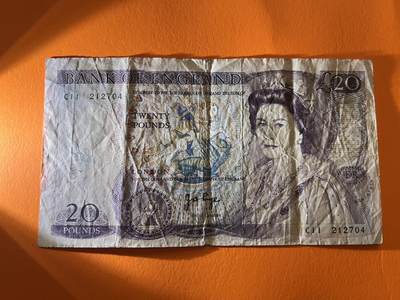 世界各国纸币拍卖 - 英国20英镑 实物图