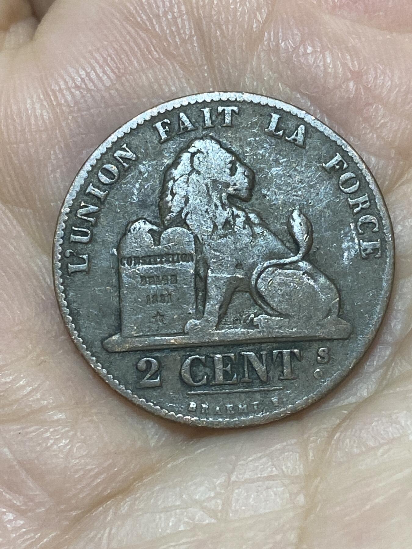 2026年第二十六场(总第一百九十五场）外国好品散币场(免佣金) 比利时🇧🇪1859年2分(利奥波德一世时期)