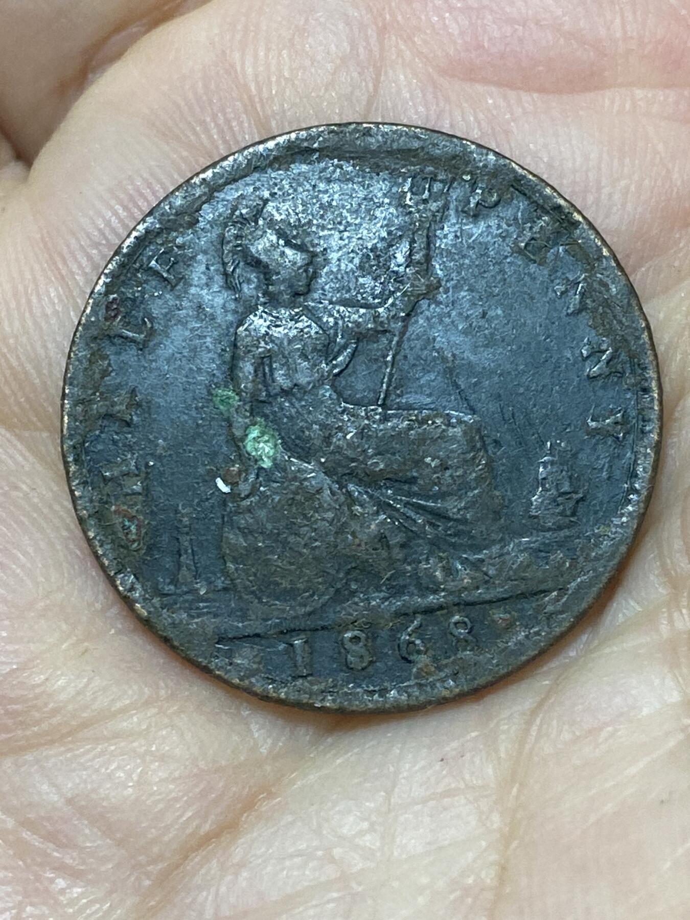 2026年第二十七场(总第一百九十六场）外国好品散币场(免佣金) 英国🇬🇧1868年半便士(维多利亚女王中年桂冠第二版)