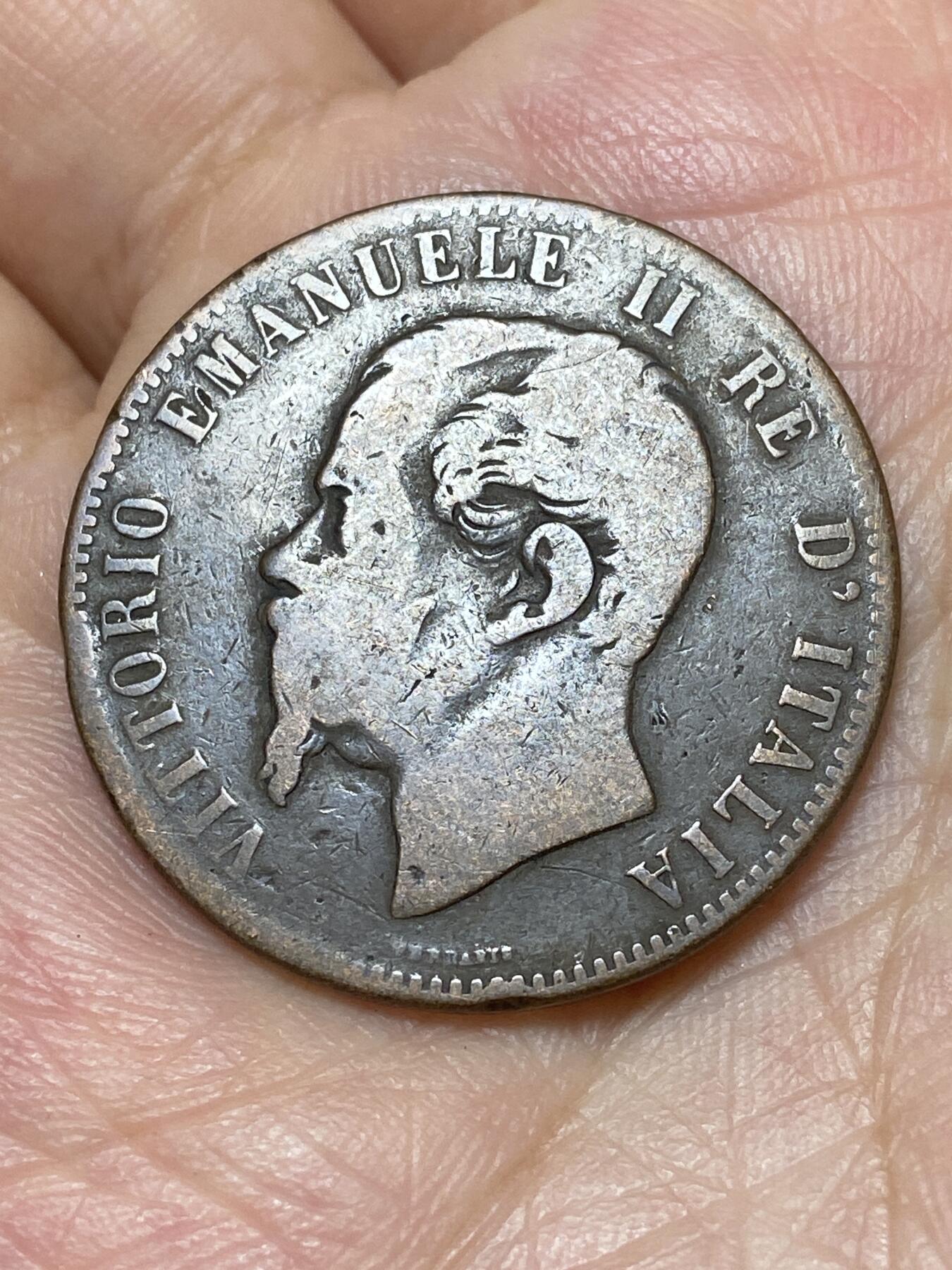 2026年第二十七场(总第一百九十六场）外国好品散币场(免佣金) 意大利王国1867年10分(维托里奥·埃马努埃莱二世时期，OM标斯特拉斯堡造，关门年仅发行2年)