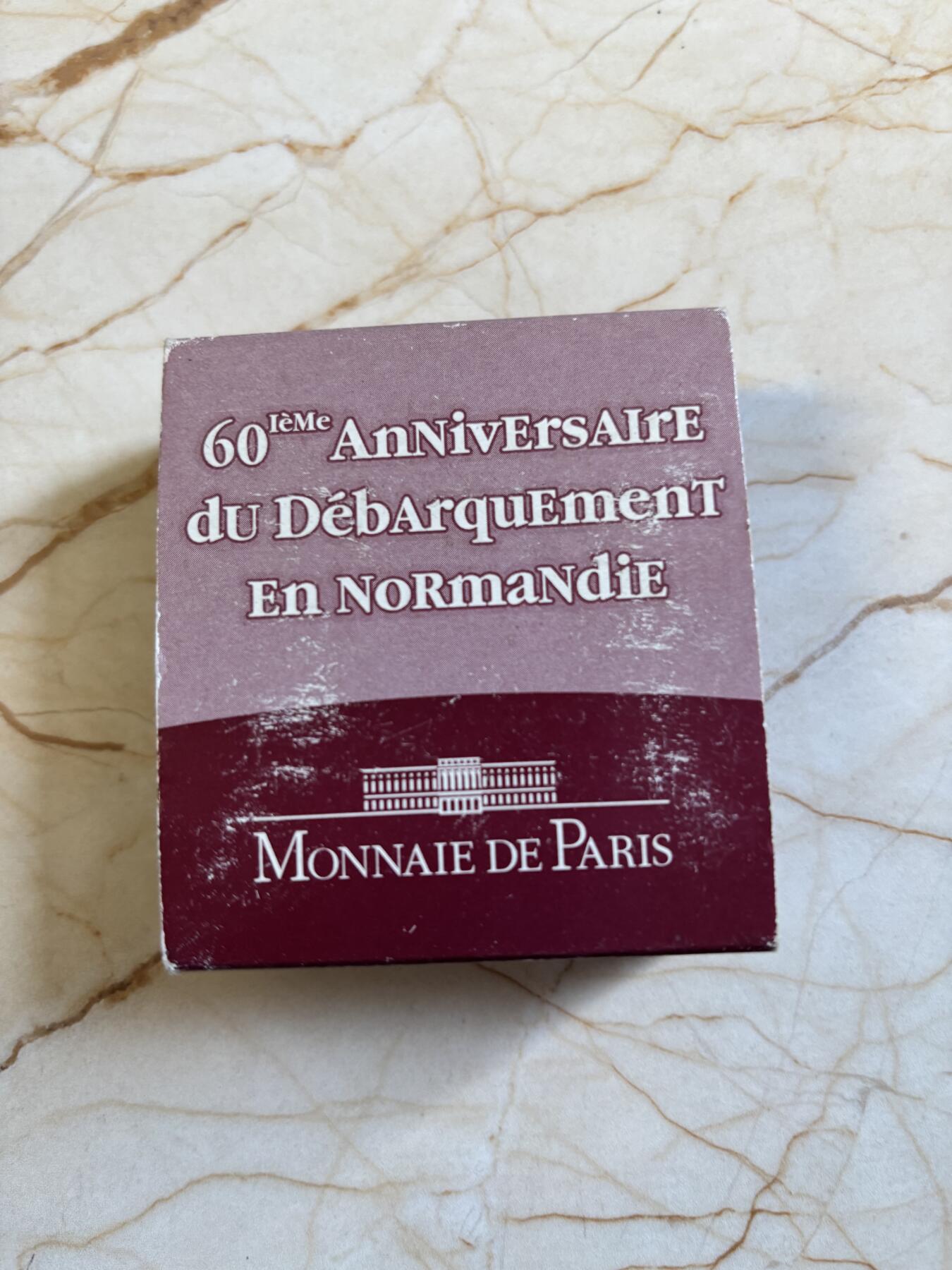 第191期拍卖 法国2004年D-DAY诺曼底登陆60周年纪念银币，900银，22.2克，发行20000枚