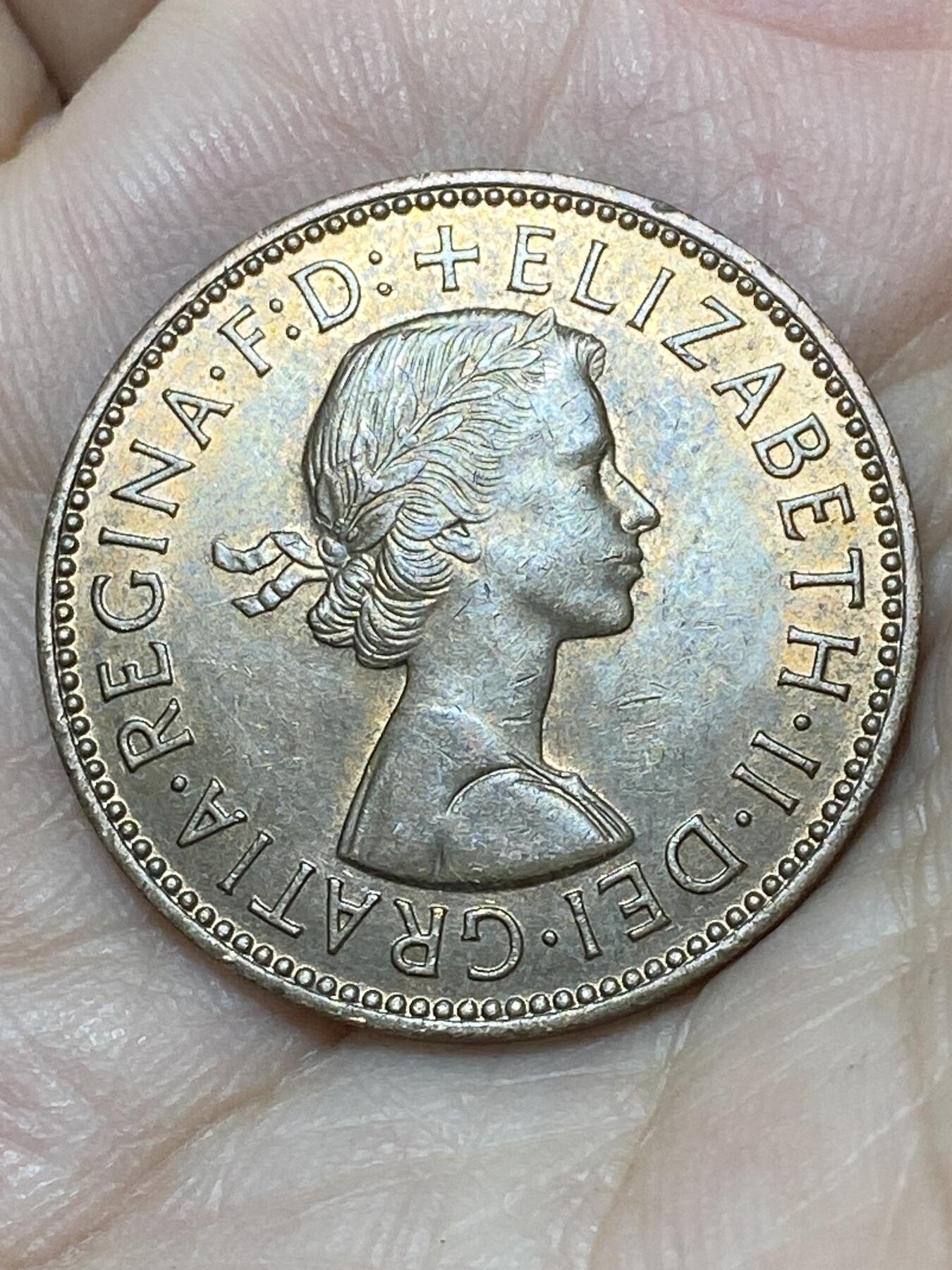 2026年第二十七场(总第一百九十六场）外国好品散币场(免佣金) 英国🇬🇧1964年半便士(伊丽莎白二世青年桂冠第二版)