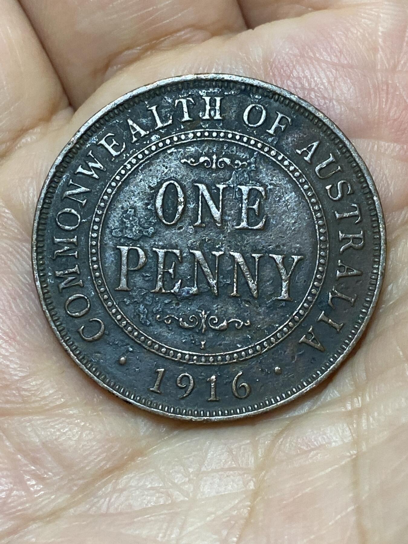 2026年第二十七场(总第一百九十六场）外国好品散币场(免佣金) 澳大利亚🇦🇺1916年1便士(乔治五世时期，c版I标加尔各答造)