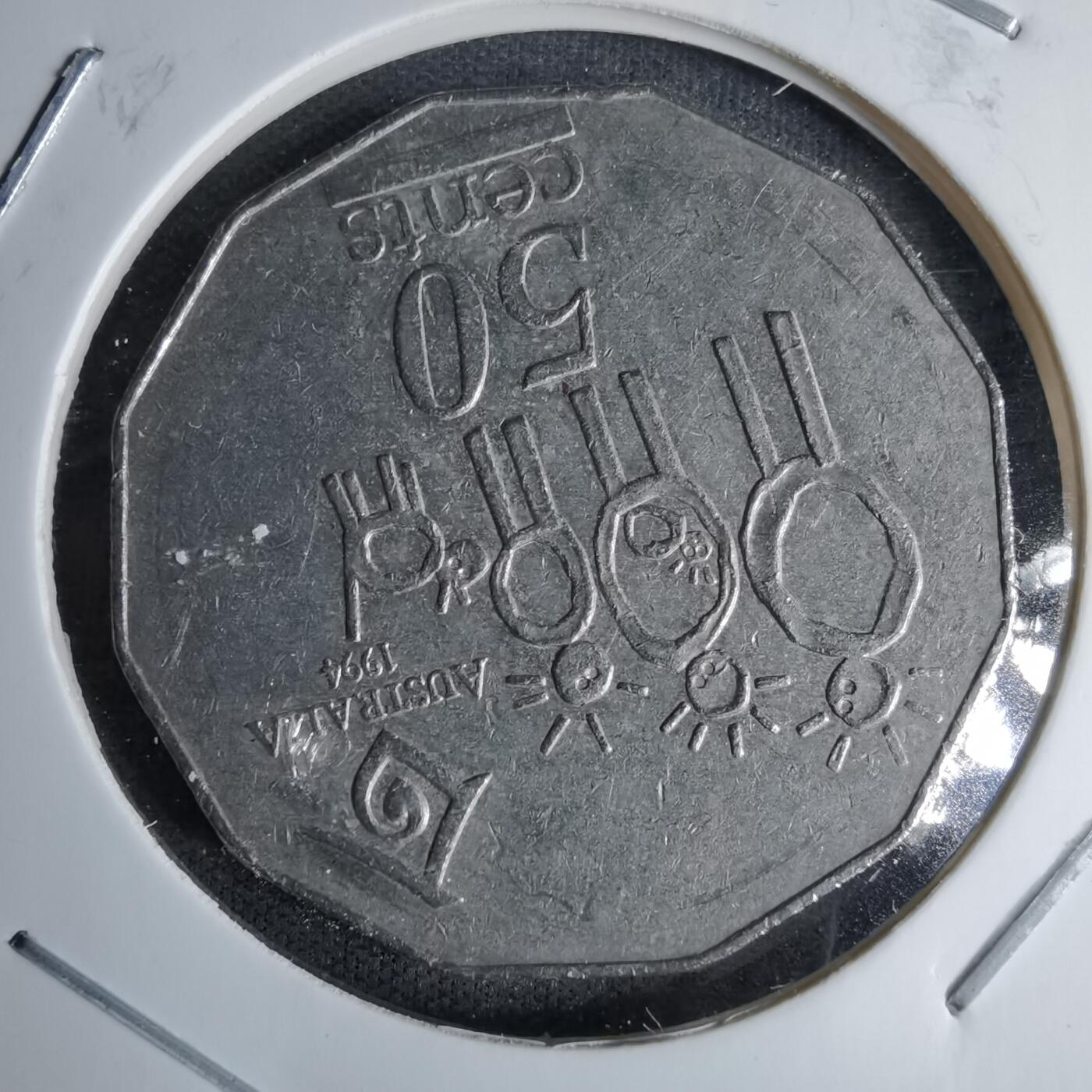 沼泽如烟--第996场 澳大利亚1994年50分纪念币