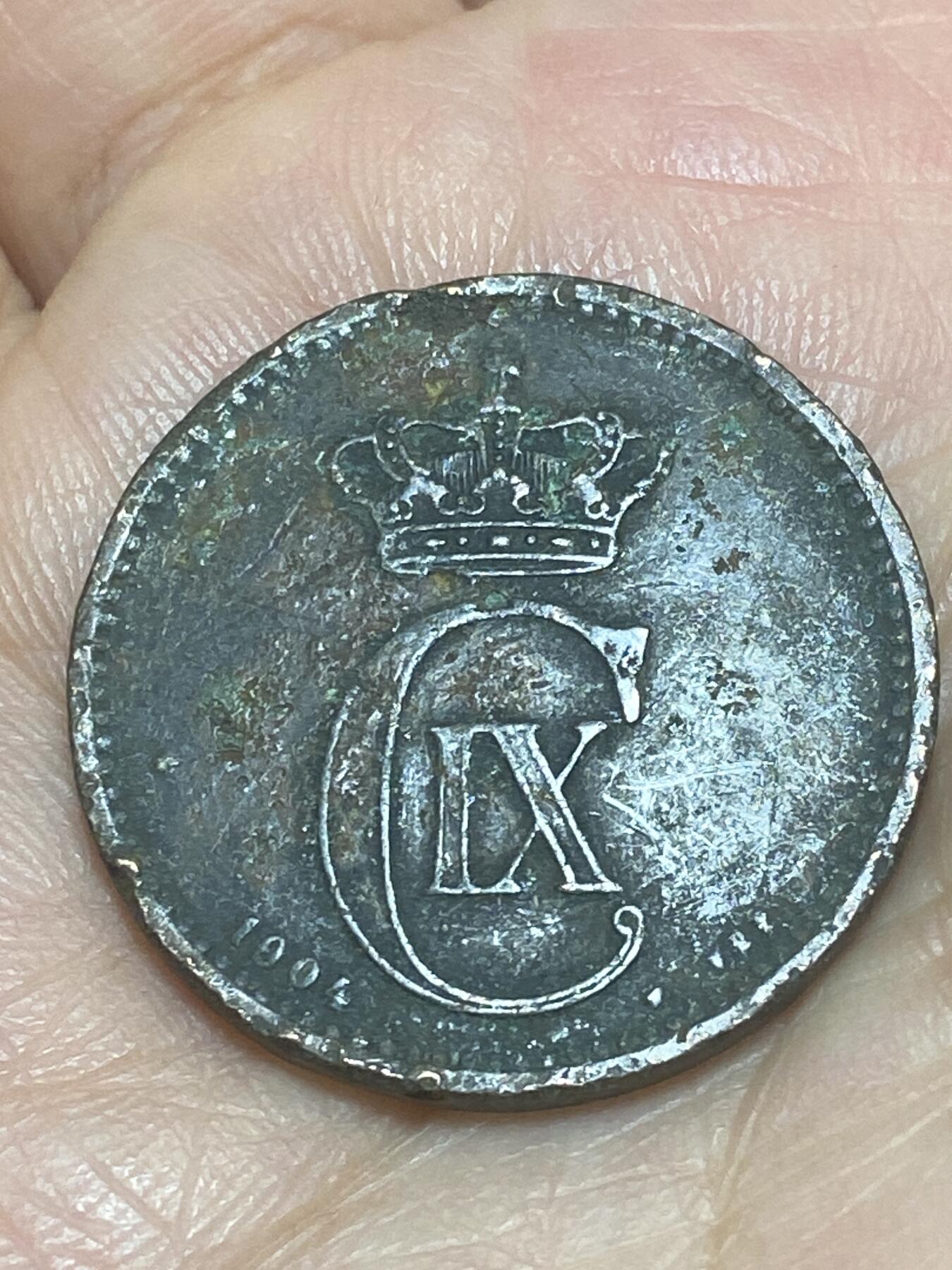 2026年第二十六场(总第一百九十五场）外国好品散币场(免佣金) 丹麦🇩🇰1904年5欧尔(克里斯蒂安九世第二版，VBP版)