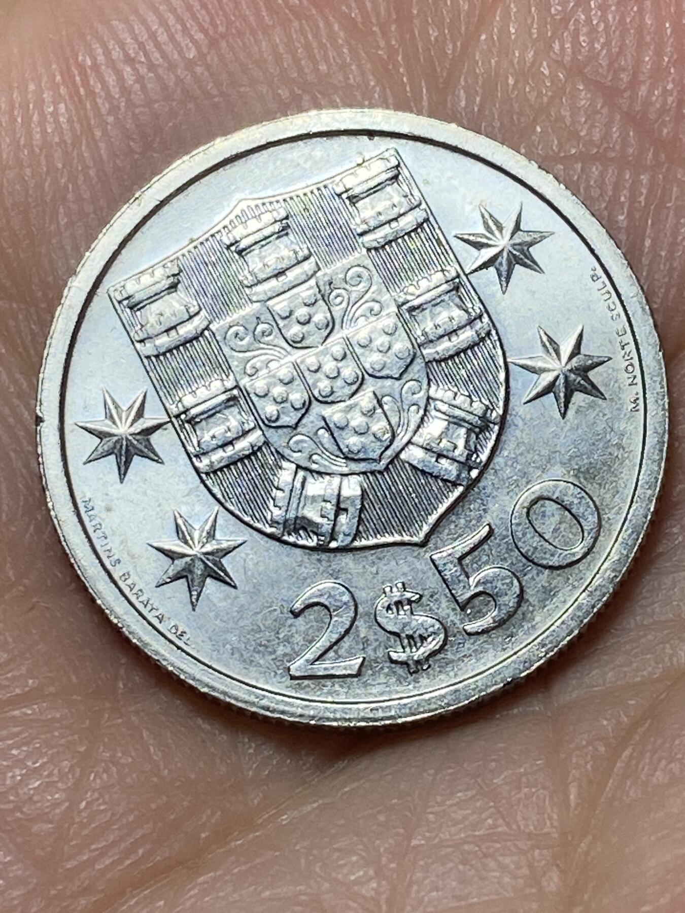 2026年第二十七场(总第一百九十六场）外国好品散币场(免佣金) 葡萄牙🇵🇹1985年2.5埃斯库多(共和国时期第五套)