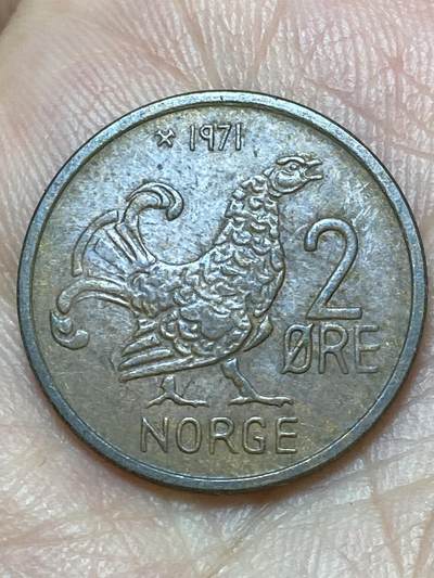 2026年第二十七场(总第一百九十六场）外国好品散币场(免佣金) - 挪威🇳🇴1971年2欧尔(奥拉夫五世时期第一套)
