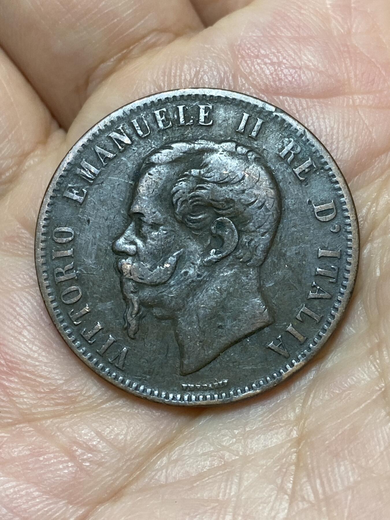 2026年第二十七场(总第一百九十六场）外国好品散币场(免佣金) 意大利王国1866年10分(维托里奥·埃马努埃莱二世，OM标斯特拉斯堡造，首发年仅发行2年)