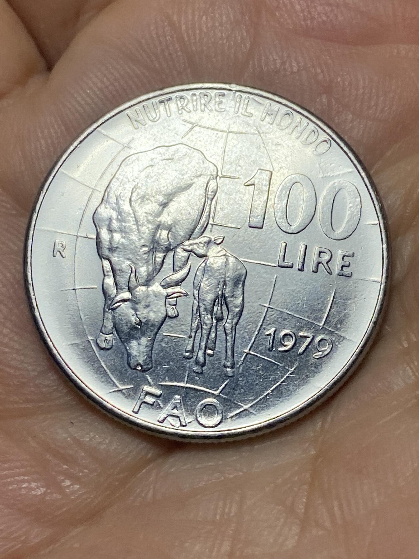 2026年第二十七场(总第一百九十六场）外国好品散币场(免佣金) 意大利🇮🇹1979年100里拉(FAO纪念币)