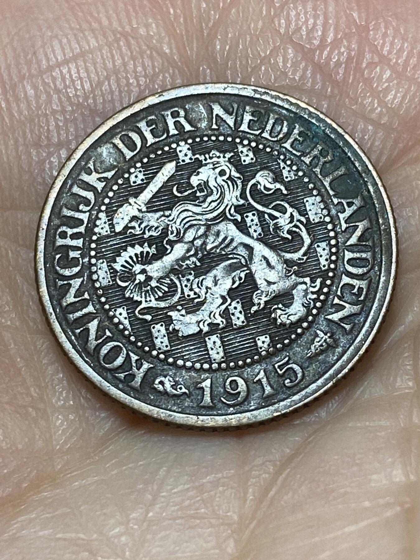 2026年第二十六场(总第一百九十五场）外国好品散币场(免佣金) 荷兰🇳🇱1915年1分(威廉明娜女王第六版，Seahorse –海马标)