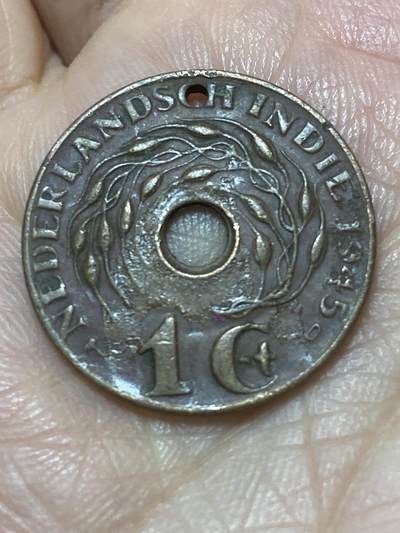 2026年第二十六场(总第一百九十五场）外国好品散币场(免佣金) - 打孔–荷属东印度1945年1分(D标，丹佛厂代铸)