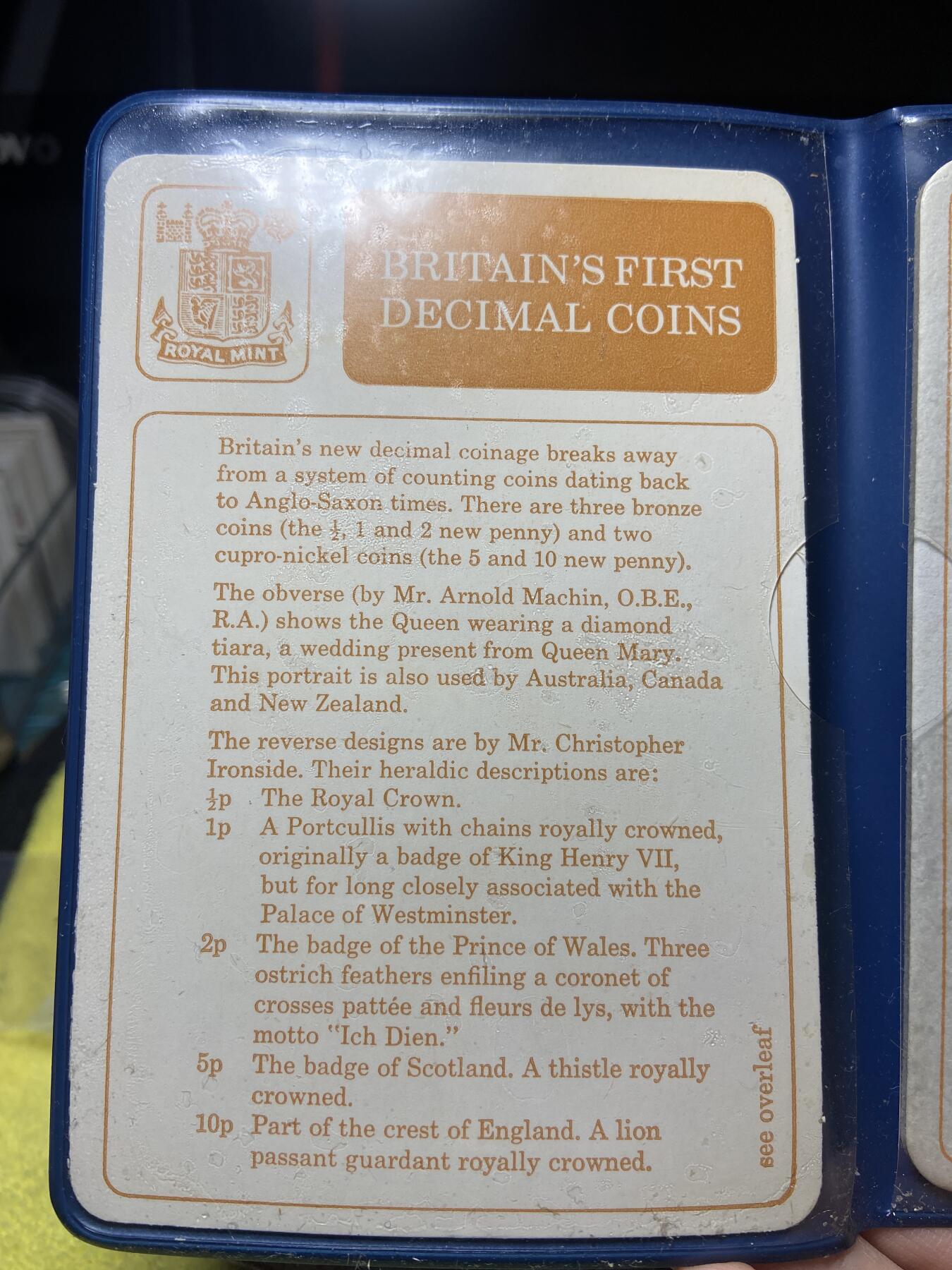 2026年第二十七场(总第一百九十六场）外国好品散币场(免佣金) 英国🇬🇧十进制首发年原册套币5枚