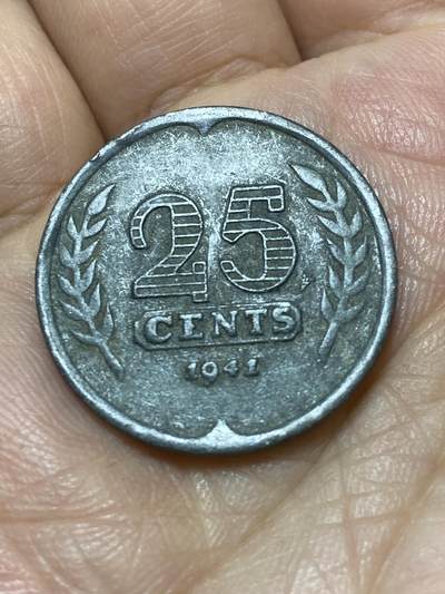 2026年第二十六场(总第一百九十五场）外国好品散币场(免佣金) - 荷兰🇳🇱1941年25分(二战德国占领时期)