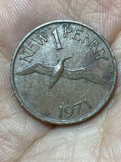 2026年第二十七场(总第一百九十六场）外国好品散币场(免佣金) - 英属根西岛🇬🇬1971年1新便士(伊丽莎白二世时期，十进制第一套首发年)