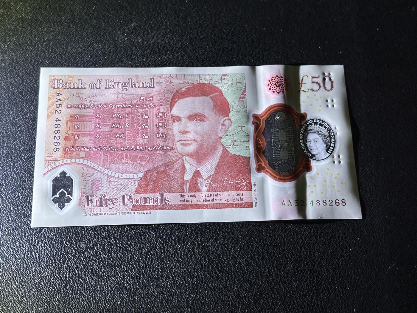 《外钞收藏家》第六百一十一期（农历新年第一场/快递恢复正常再发货）（长期征集拍品、欢迎藏友们联系合作） 2020年英国女王版塑料钞50镑 全新UNC 全偶数