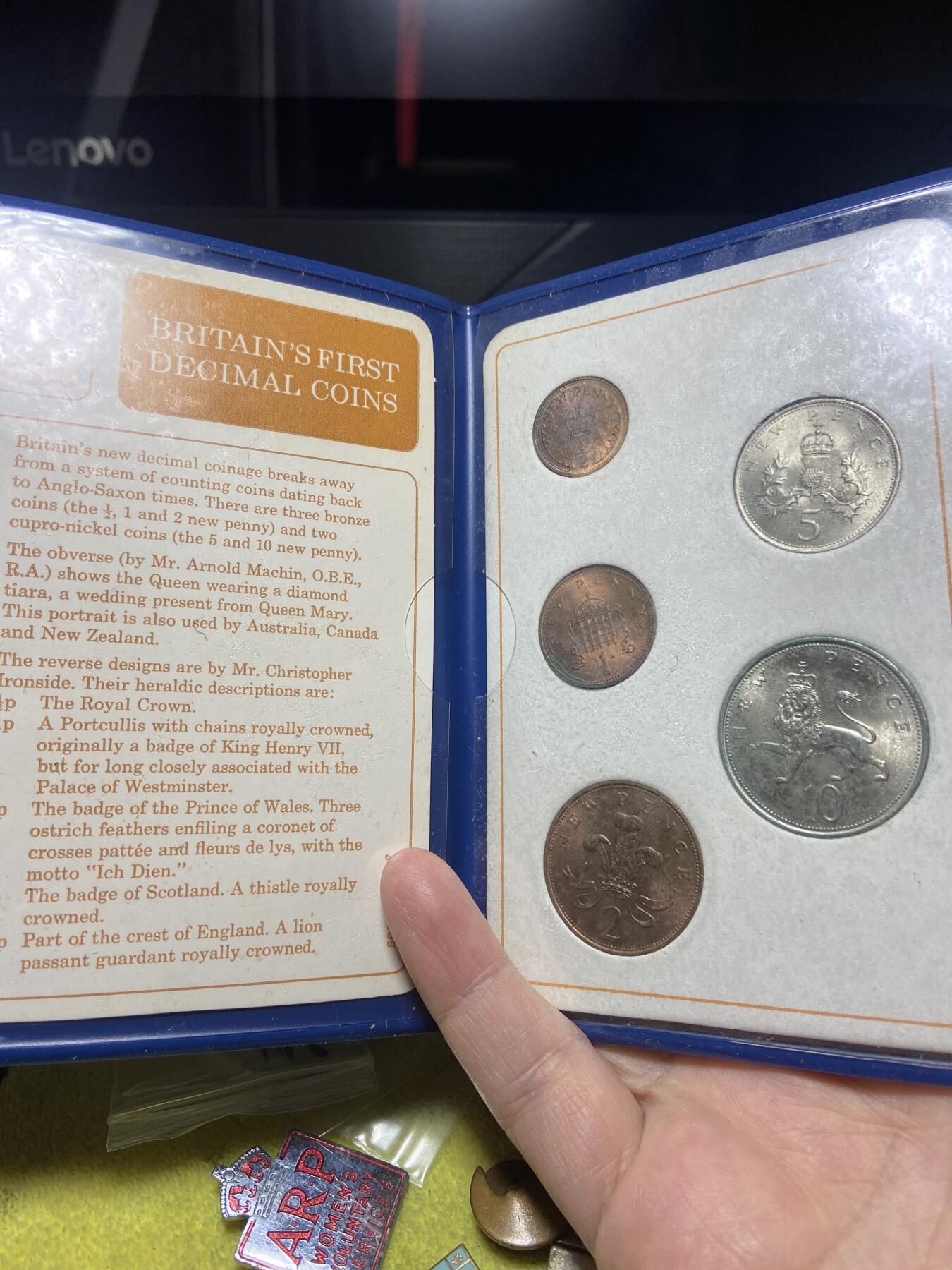 2026年第二十七场(总第一百九十六场）外国好品散币场(免佣金) 英国🇬🇧十进制首发年原册套币5枚