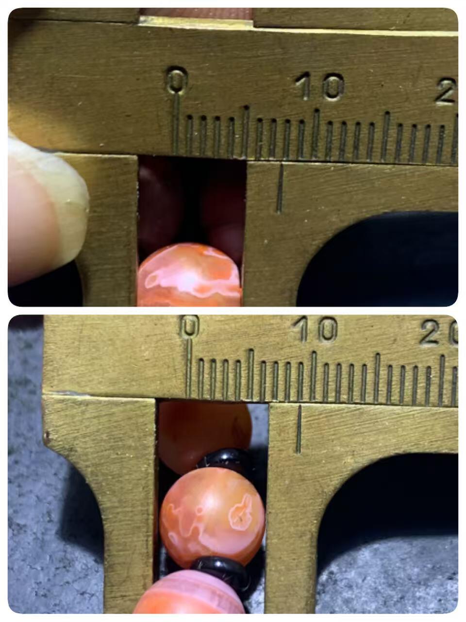 川料亚光南红玛瑙苹果珠单圈手串一条