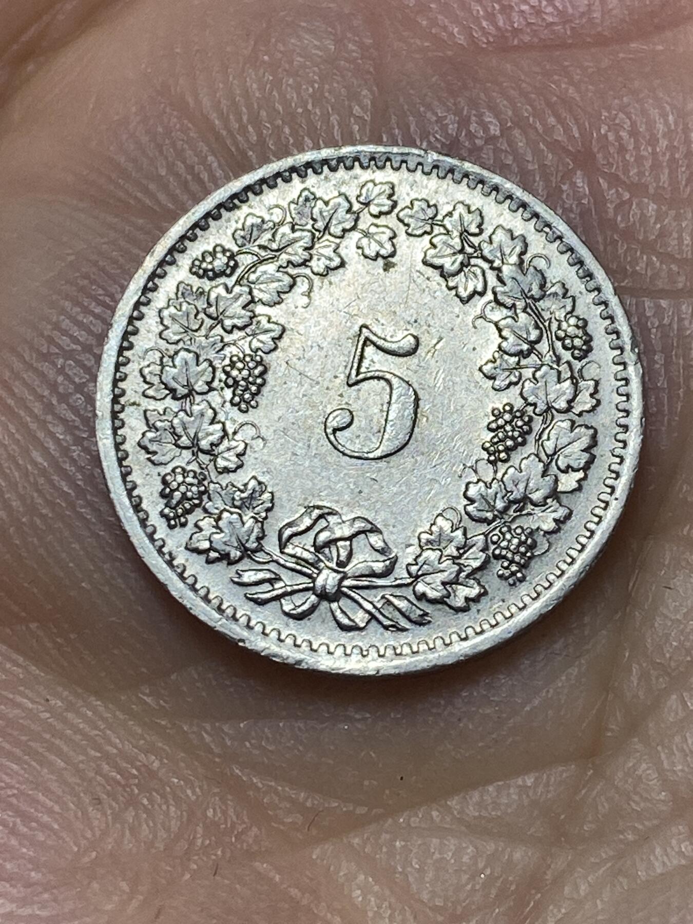 2026年第二十七场(总第一百九十六场）外国好品散币场(免佣金) 瑞士🇨🇭1970年5拉彭(第二版，无标版)