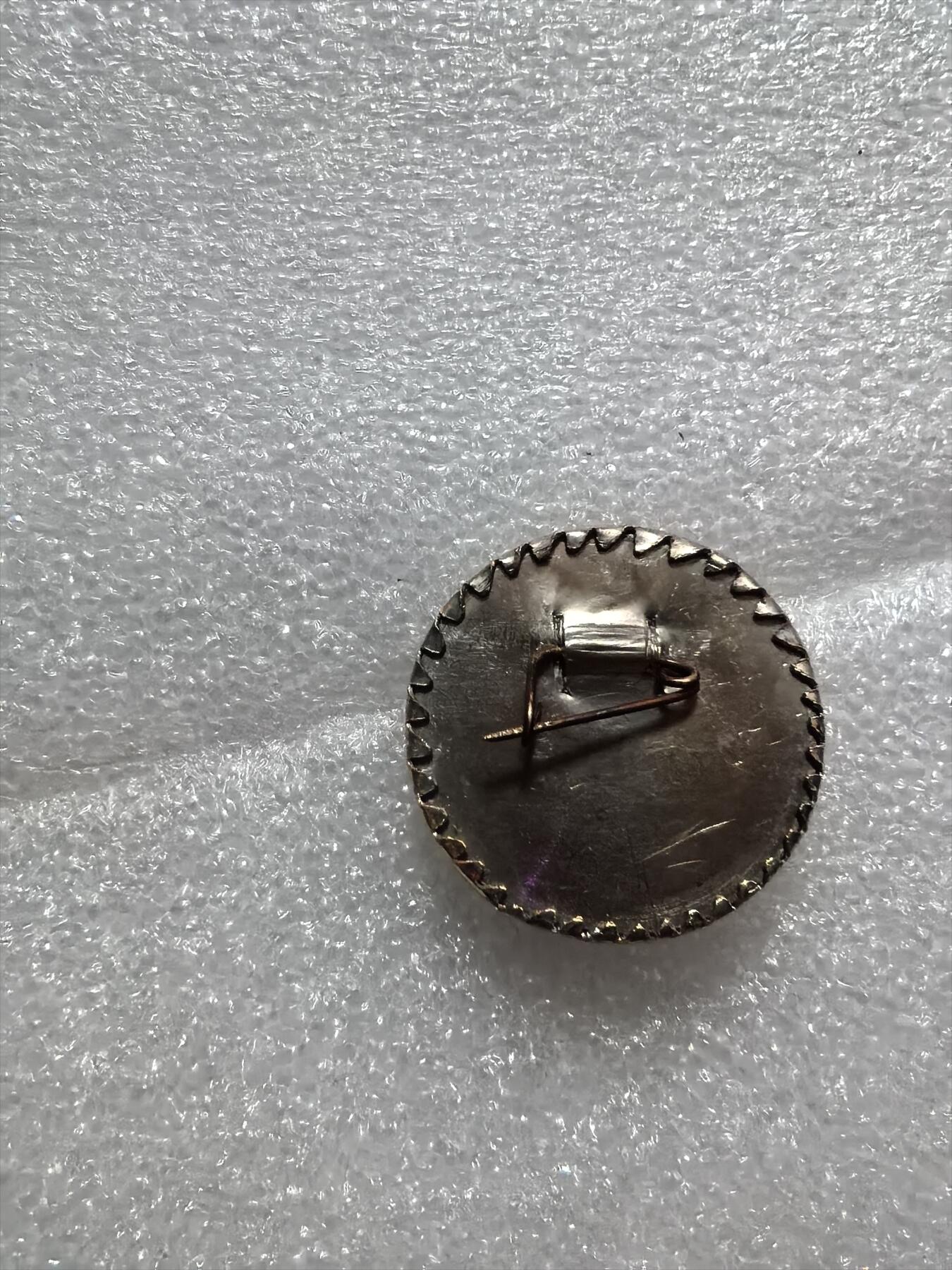 稀少五十年代纽扣章，银包铜，品见图自定，实物拍摄，按图发货，看好再拍