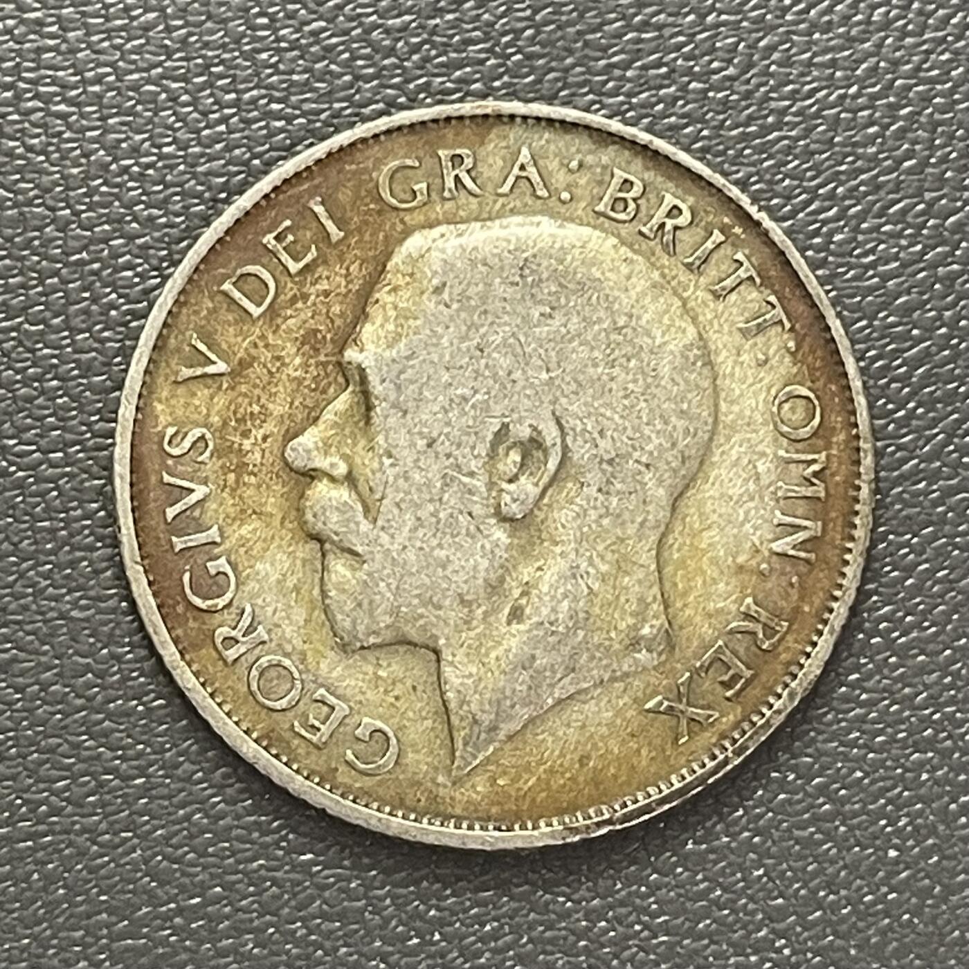 回流0301 英国1922年乔治五世1先令银币 银价5.66*50%*23=65元