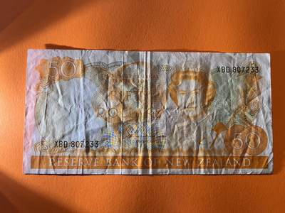 世界各国纸币拍卖 - 新西兰50元 实物图
