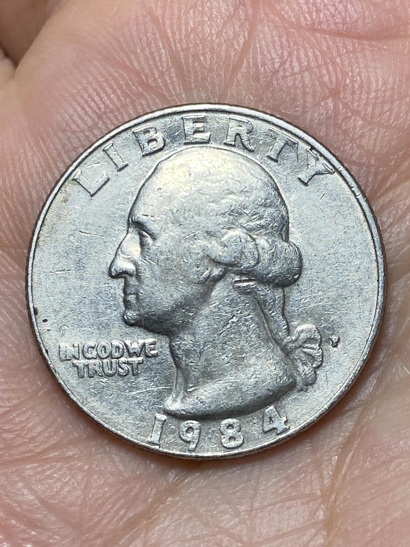 2026年第二十七场(总第一百九十六场）外国好品散币场(免佣金) 美国🇺🇸1984年1/4美元(华盛顿1/4元第三版，P标费城造)